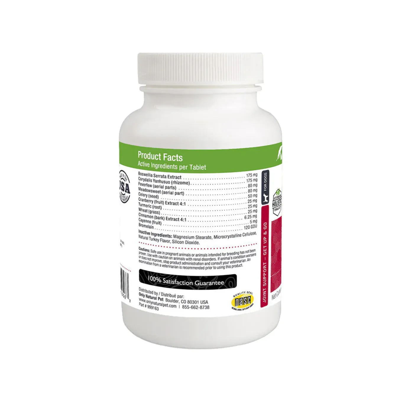 Only Natural Pet Get Up & Go Joint Support Supplement Chewable Tablets for Dogs