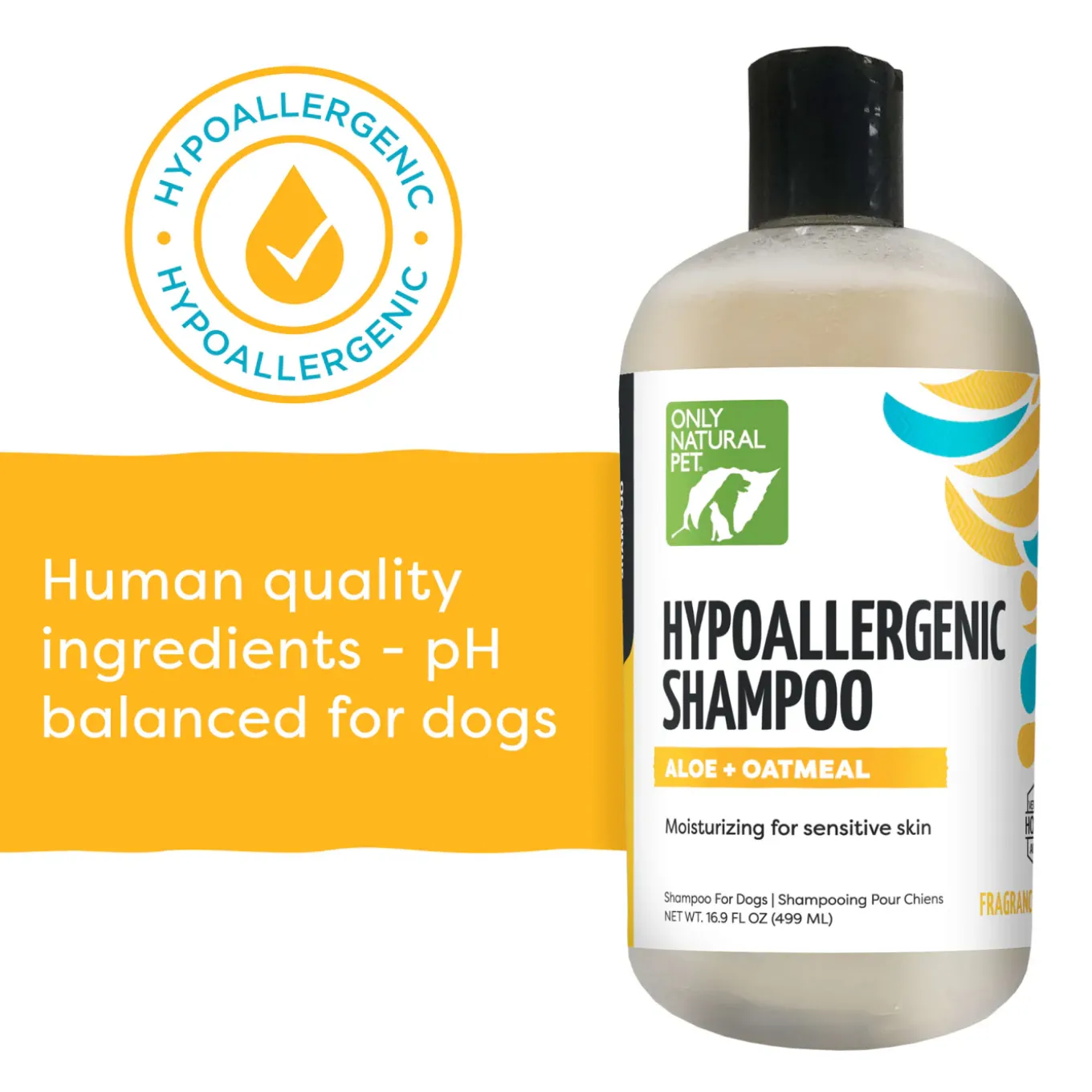 Only Natural Pet Hypoallergenic Shampoo Aloe + Oatmeal for Dogs