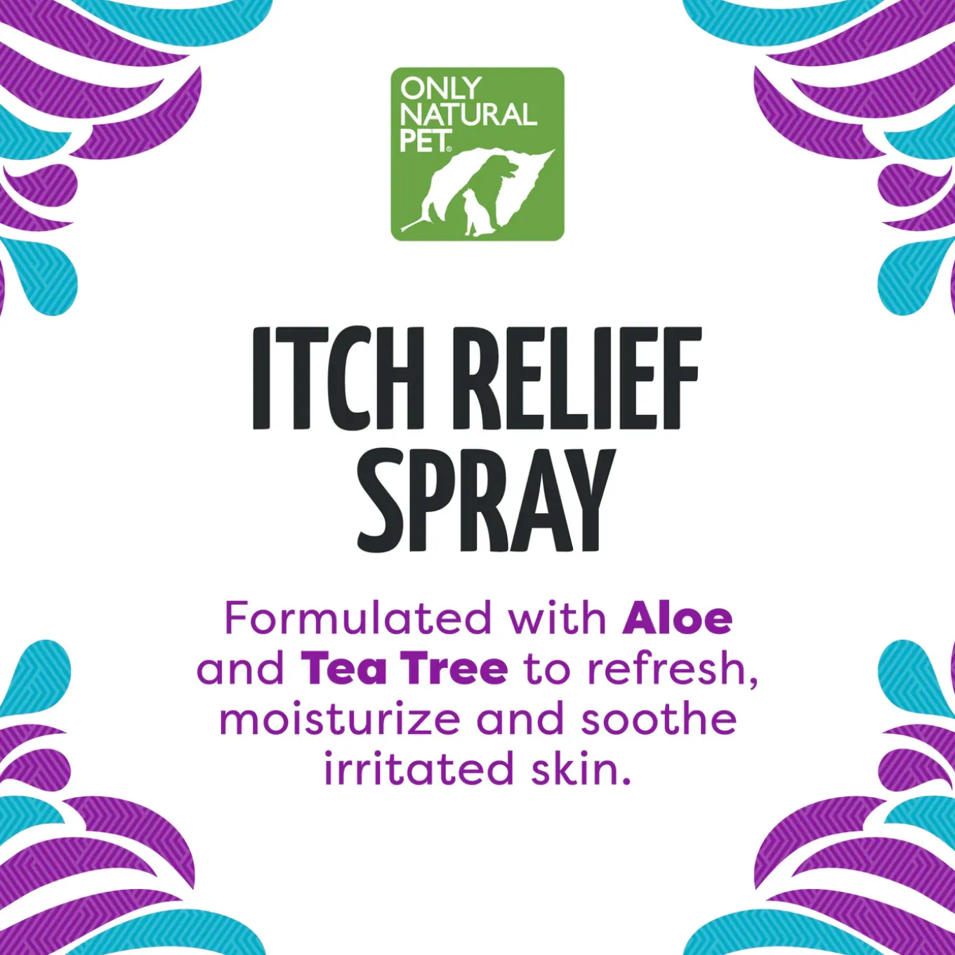Only Natural Pet Itch Relief Spray with Aloe + Tea Tree for Dogs