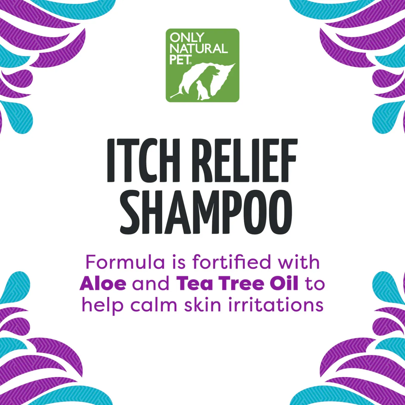 Only Natural Pet Itch Relief Shampoo with Aloe + Tea Tree for Dogs