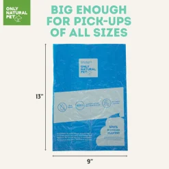 Only Natural Pet Post-Consumer Recycled Plastic Mint Scented Poop Bags for Dogs
