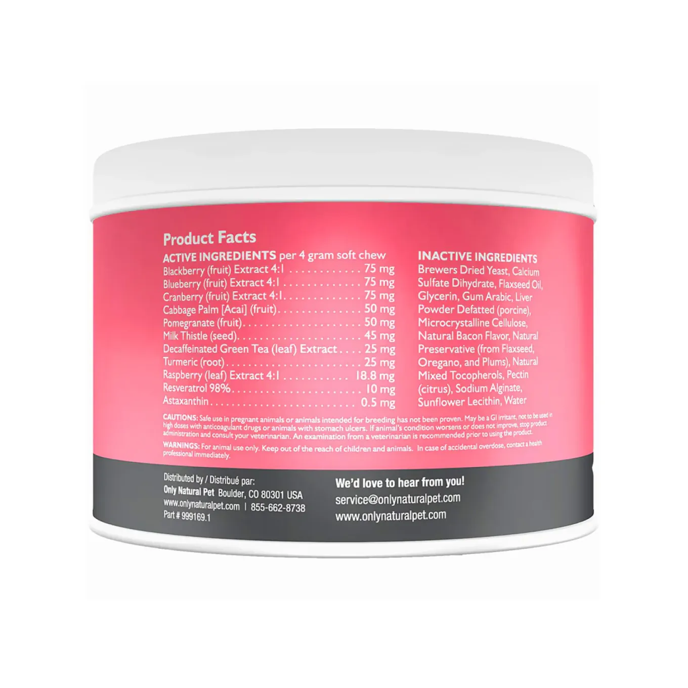 Only Natural Pet Whole Food Blend Antioxidants for Dogs Soft Chews