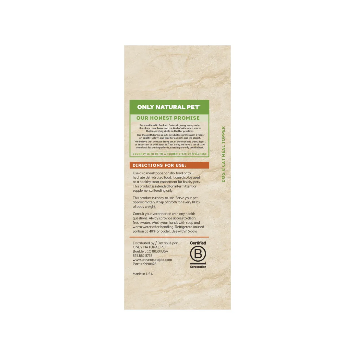 Only Natural Pet Bone Broth for Dogs and Cats Meal Topper