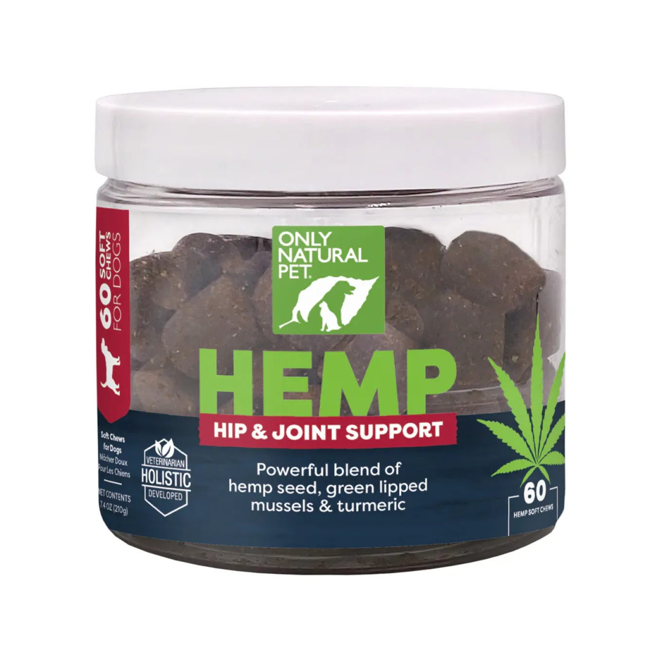 Only Natural Pet Hemp Hip & Joint Support Soft Chews for Dogs