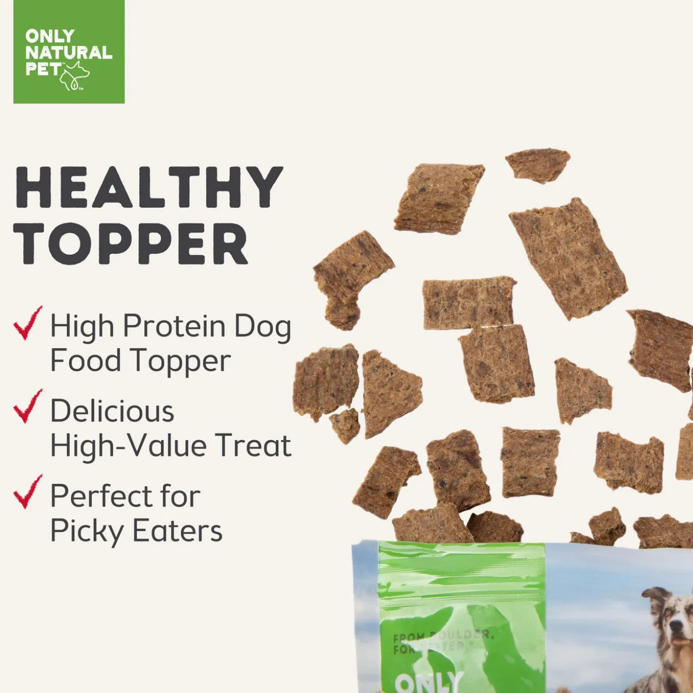 Only Natural Pet MaxMeat Air Dried Dog Treat & Food Topper