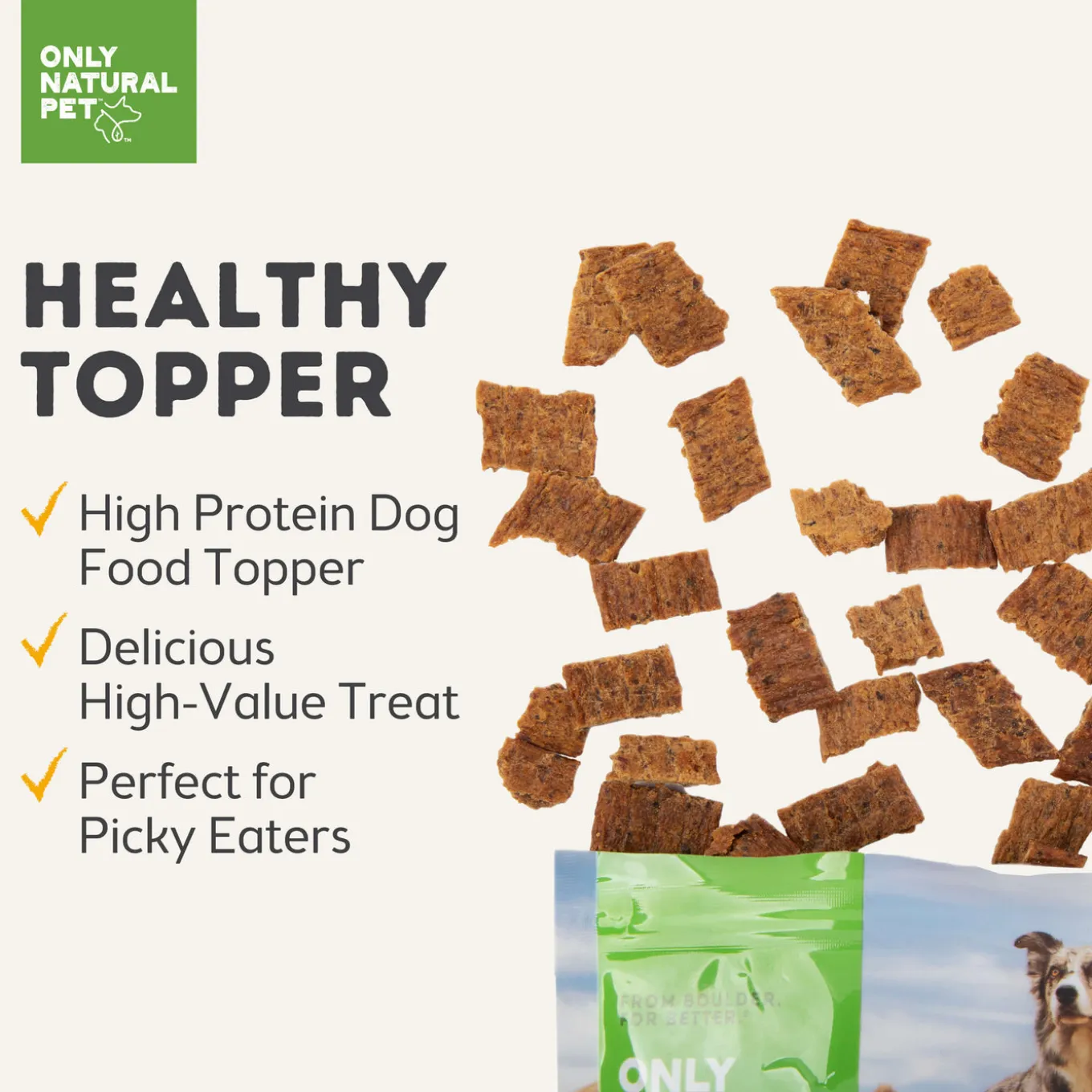 Only Natural Pet MaxMeat Air Dried Dog Treat & Food Topper