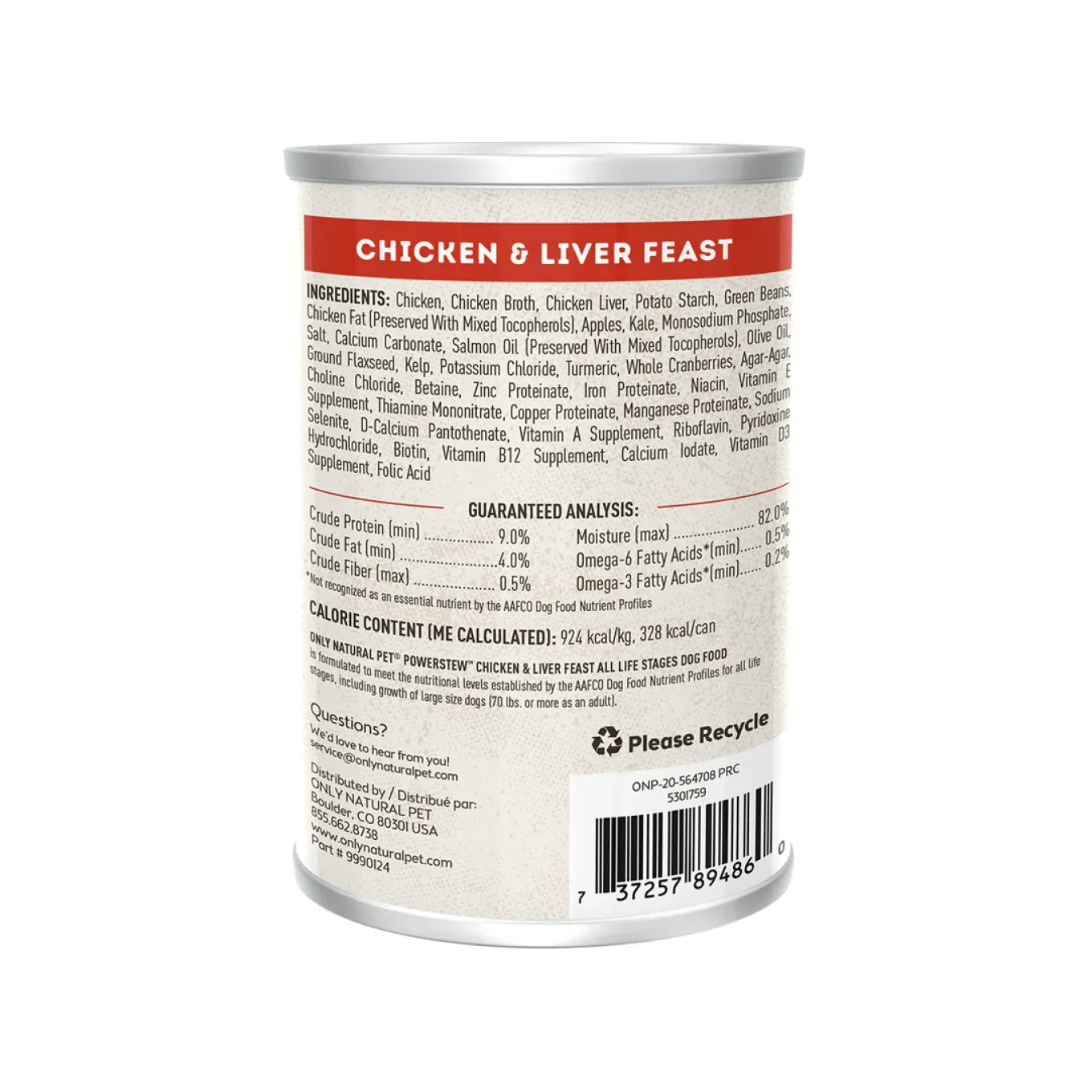 Only Natural Pet PowerStew Grain-Free Wet Dog Food