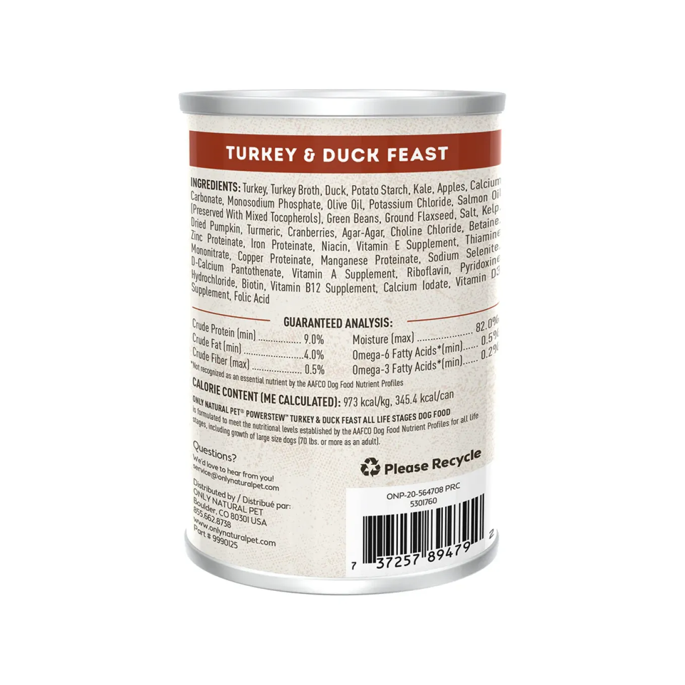 Only Natural Pet PowerStew Grain-Free Wet Dog Food