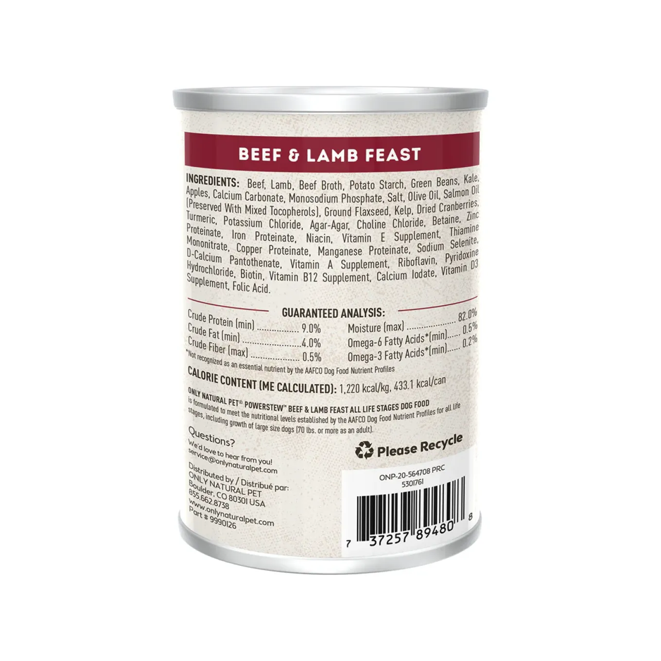 Only Natural Pet PowerStew Grain-Free Wet Dog Food