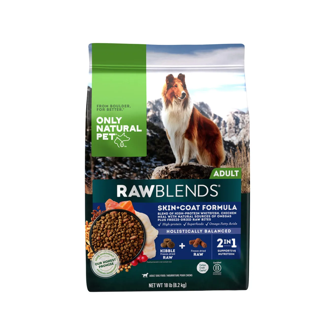 Only Natural Pet Raw Blends Skin and Coat Dog Food