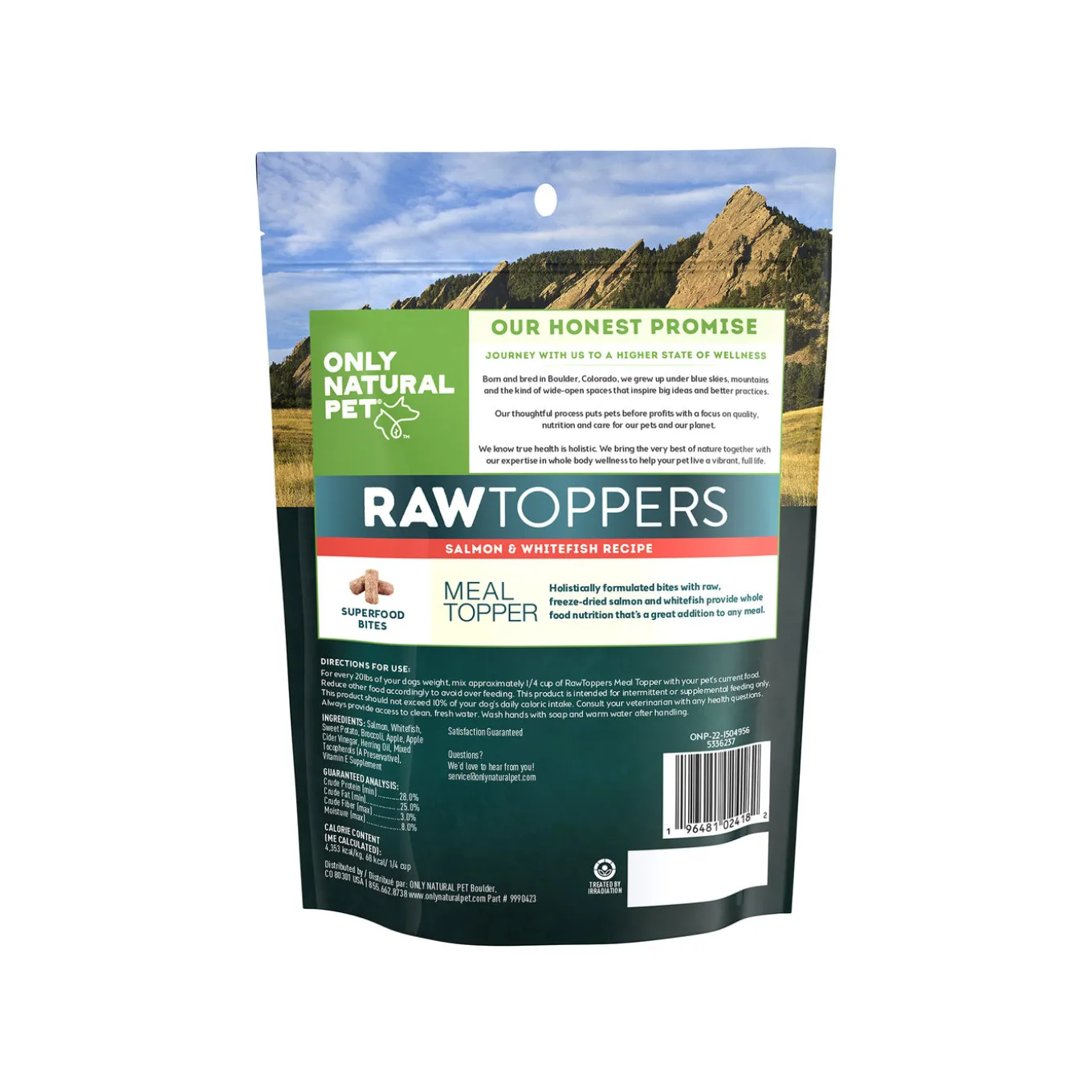 Only Natural Pet Raw Toppers Freeze-Dried Recipe Meal Topper for Dogs