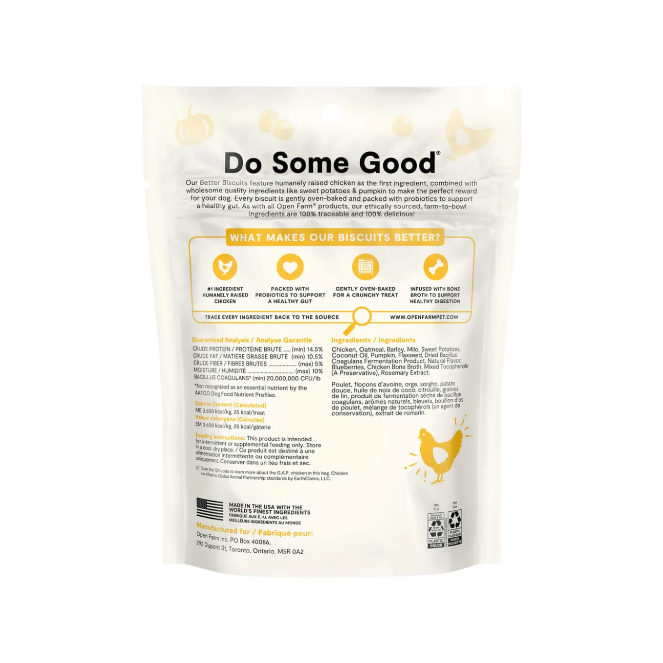 Open Farm Better Biscuits Dog Treats 8oz