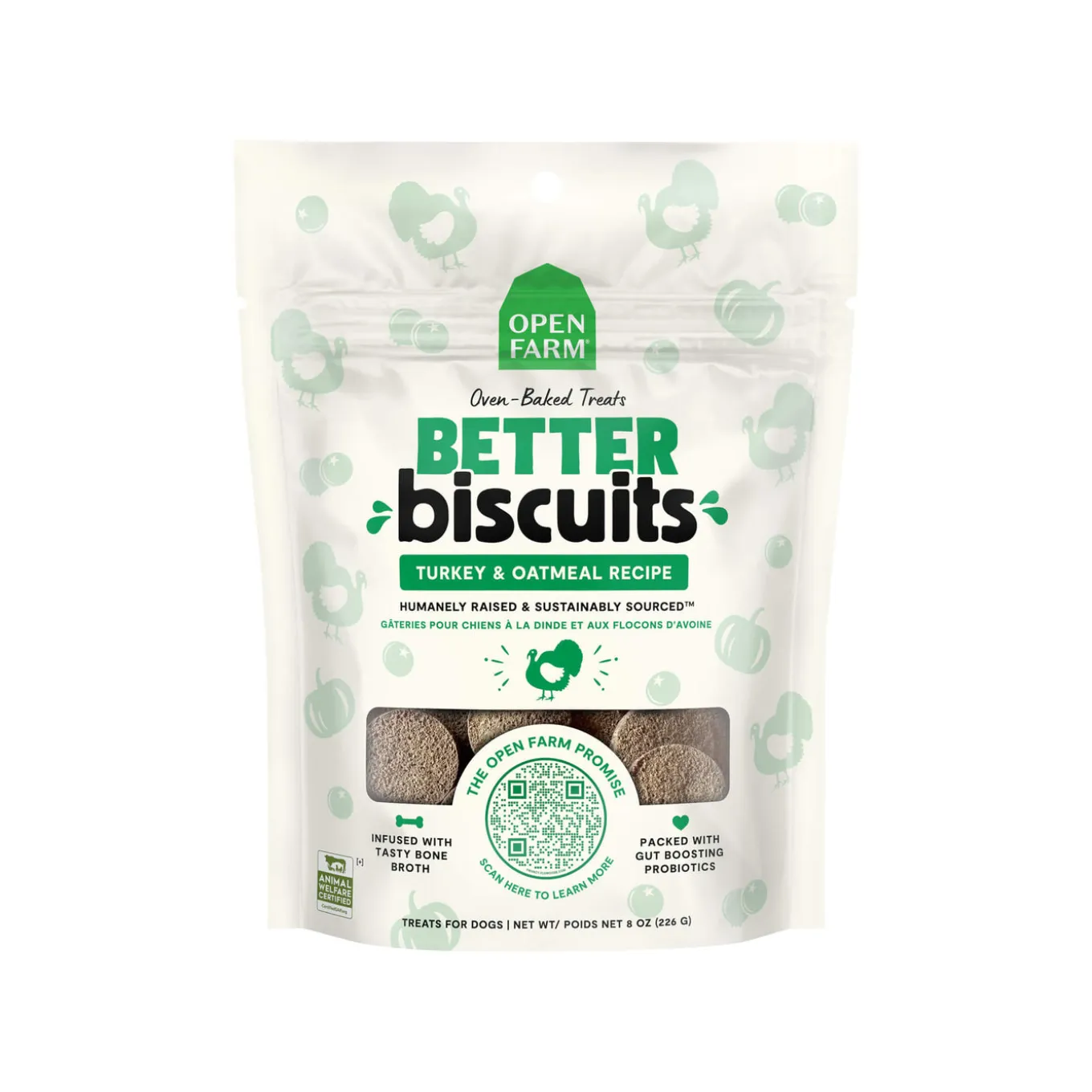 Open Farm Better Biscuits Dog Treats 8oz