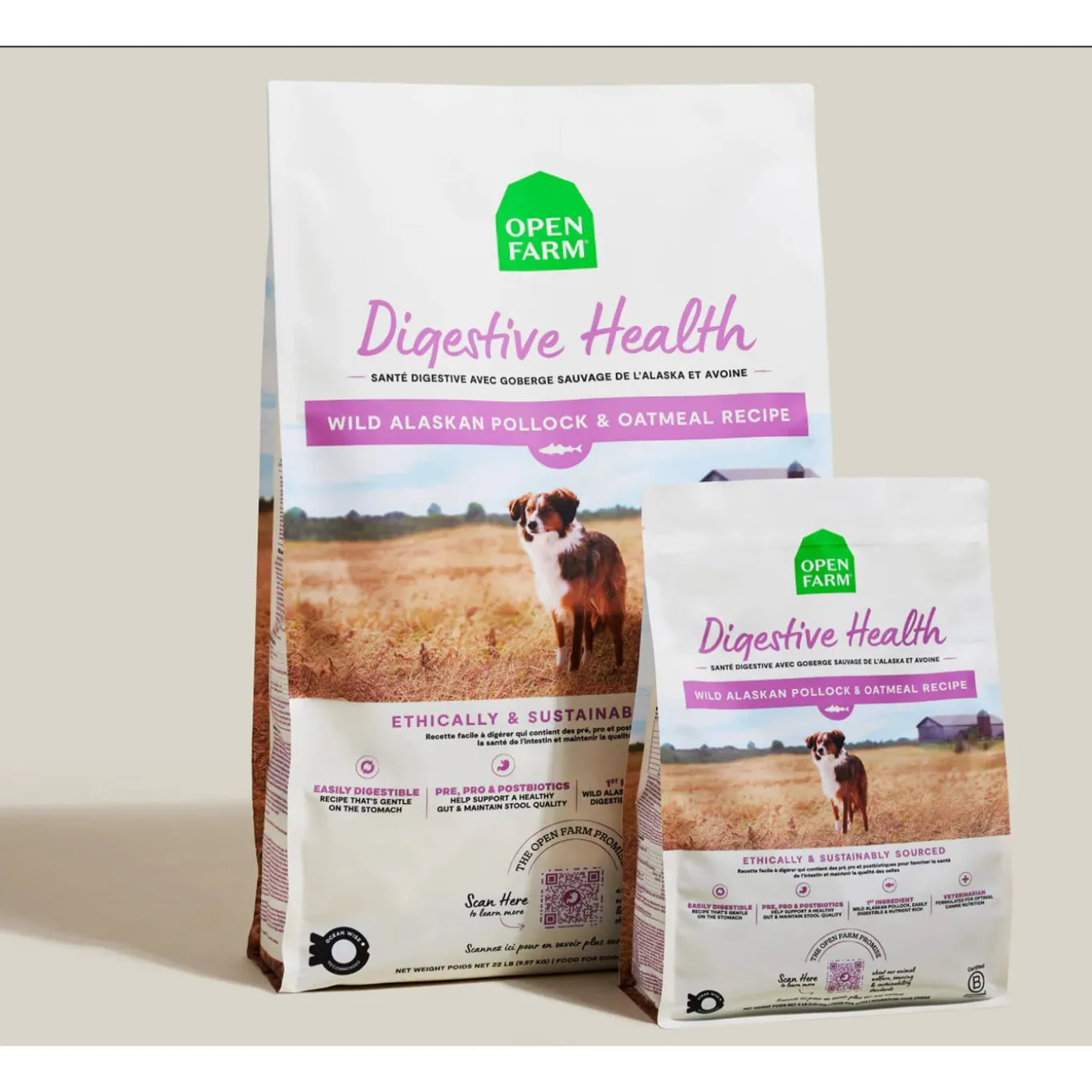 Open Farm Digestive Health Pollock & Oatmeal Dry Dog Food