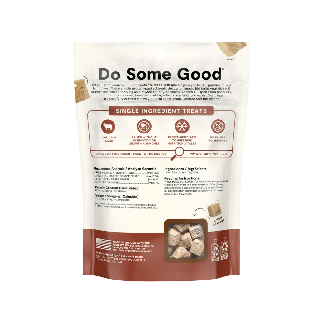 Open Farm Freeze-Dried Dog Treats 3oz