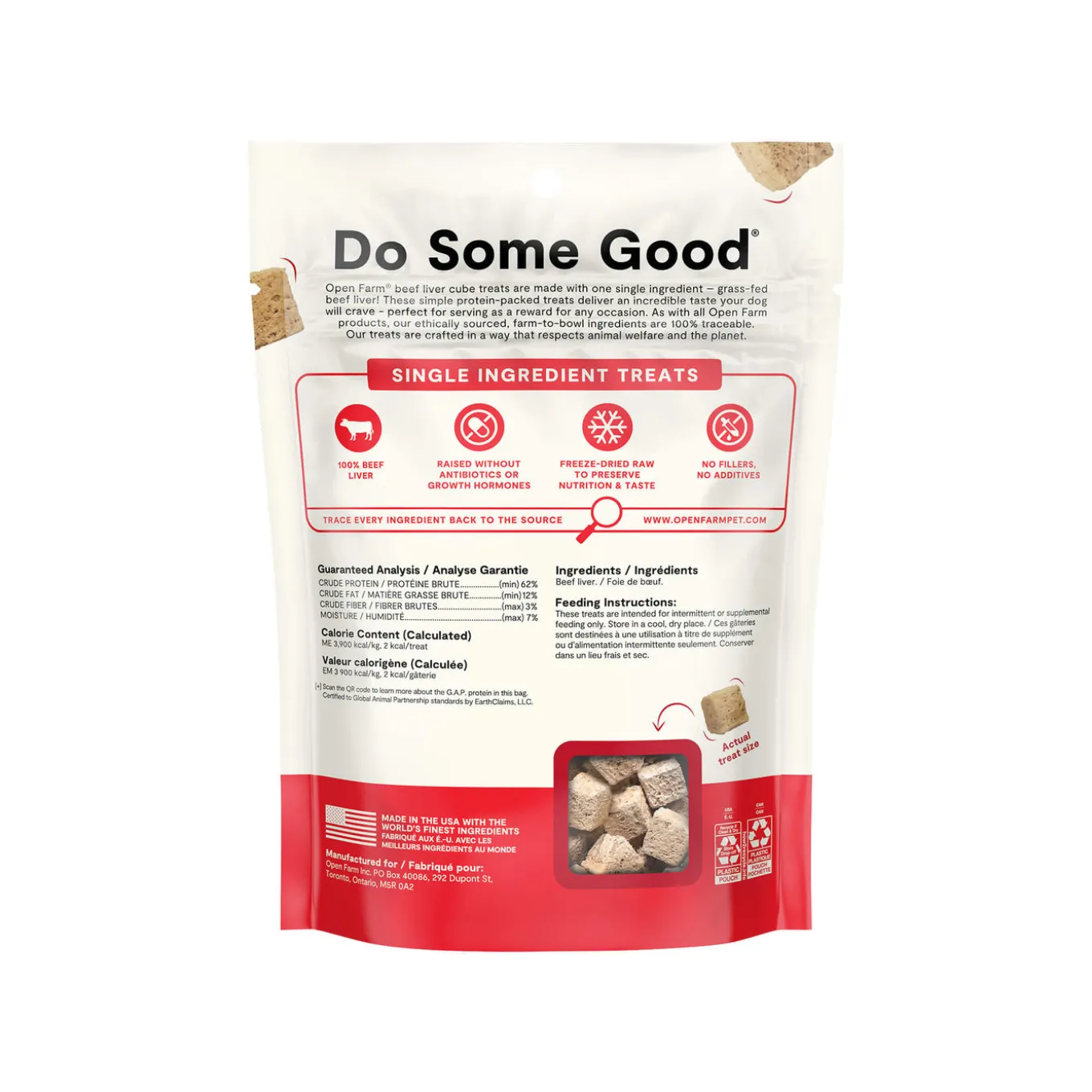 Open Farm Freeze-Dried Dog Treats 3oz