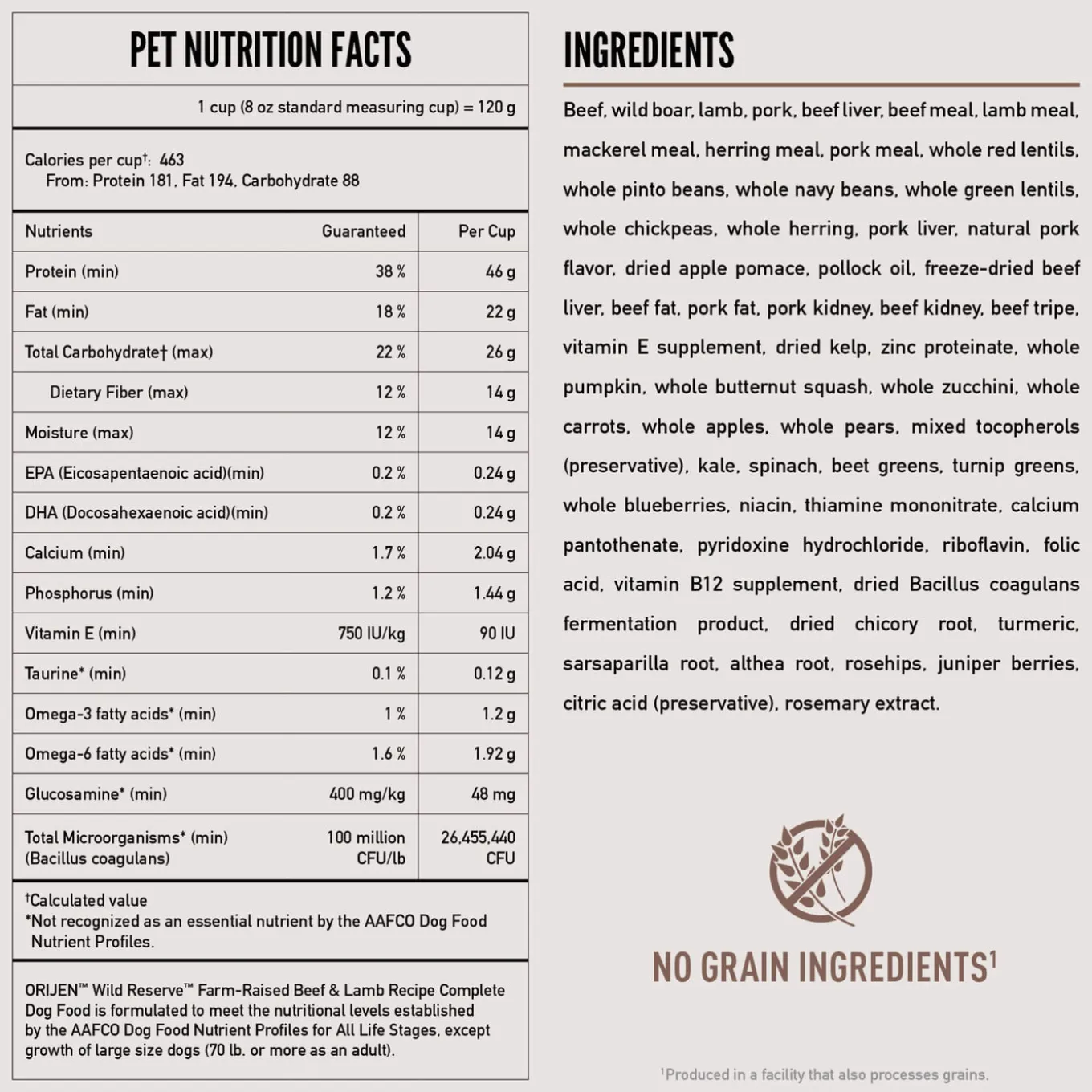 Orijen Wild Reserve Grain Free Dry Dog Food
