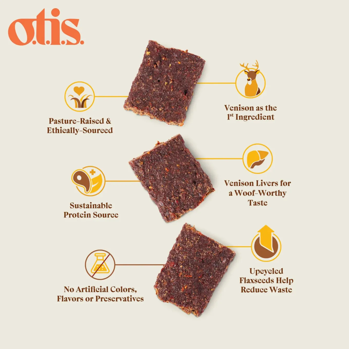 O.T.I.S. Wild Things Jerky Treats for Dogs