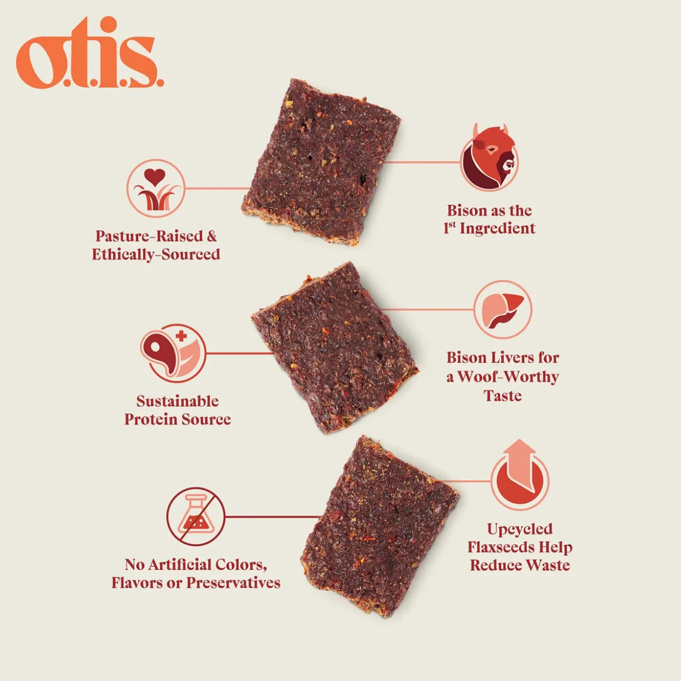 O.T.I.S. Wild Things Jerky Treats for Dogs