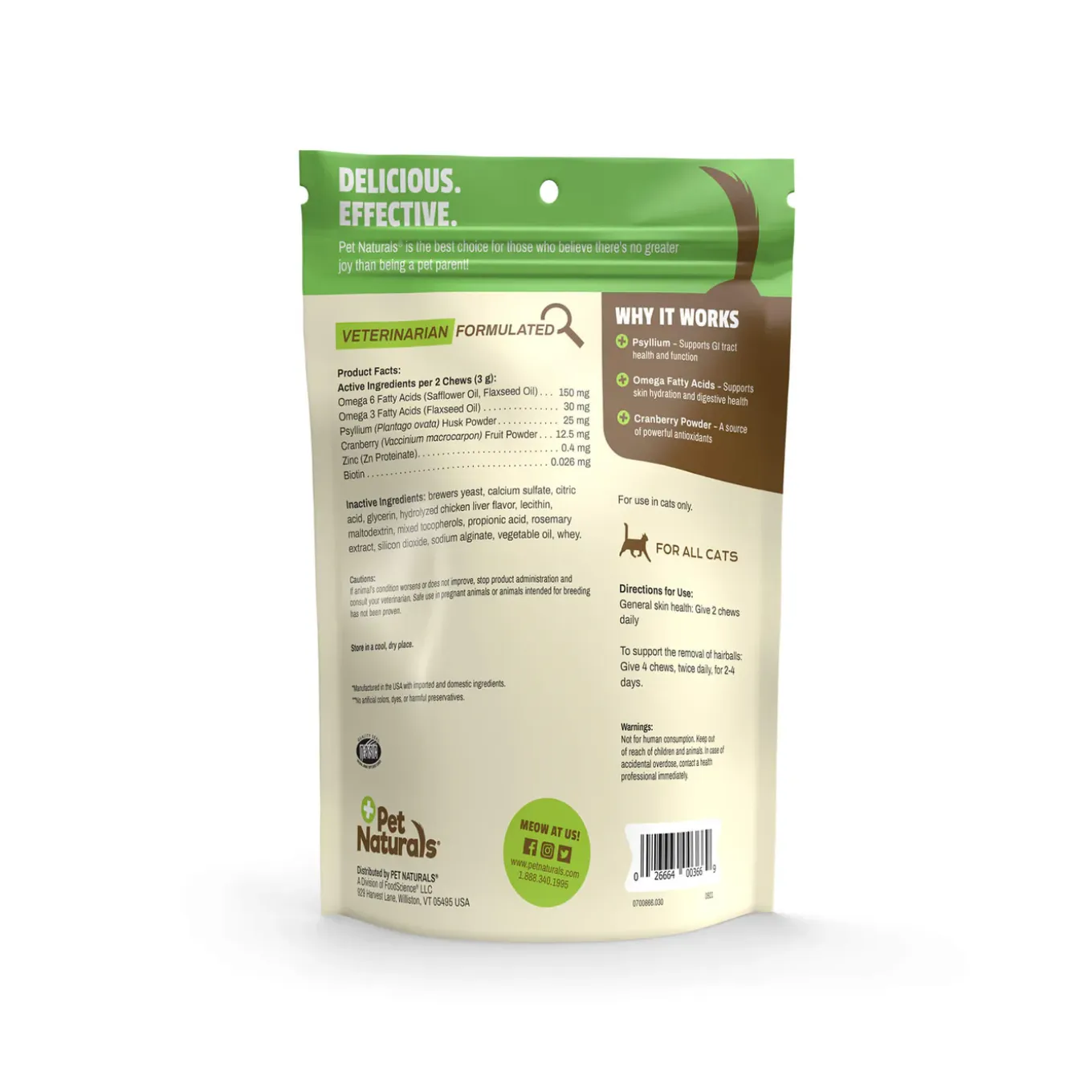 Pet Naturals Soft Chew Hairball Treats for Cats