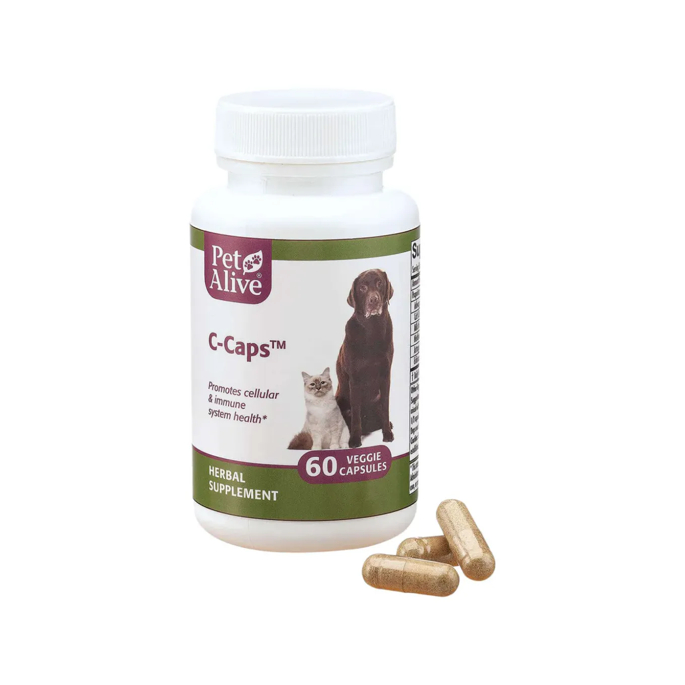 PetAlive C-Caps Formula Immunity Herbal Supplement for Dogs & Cats