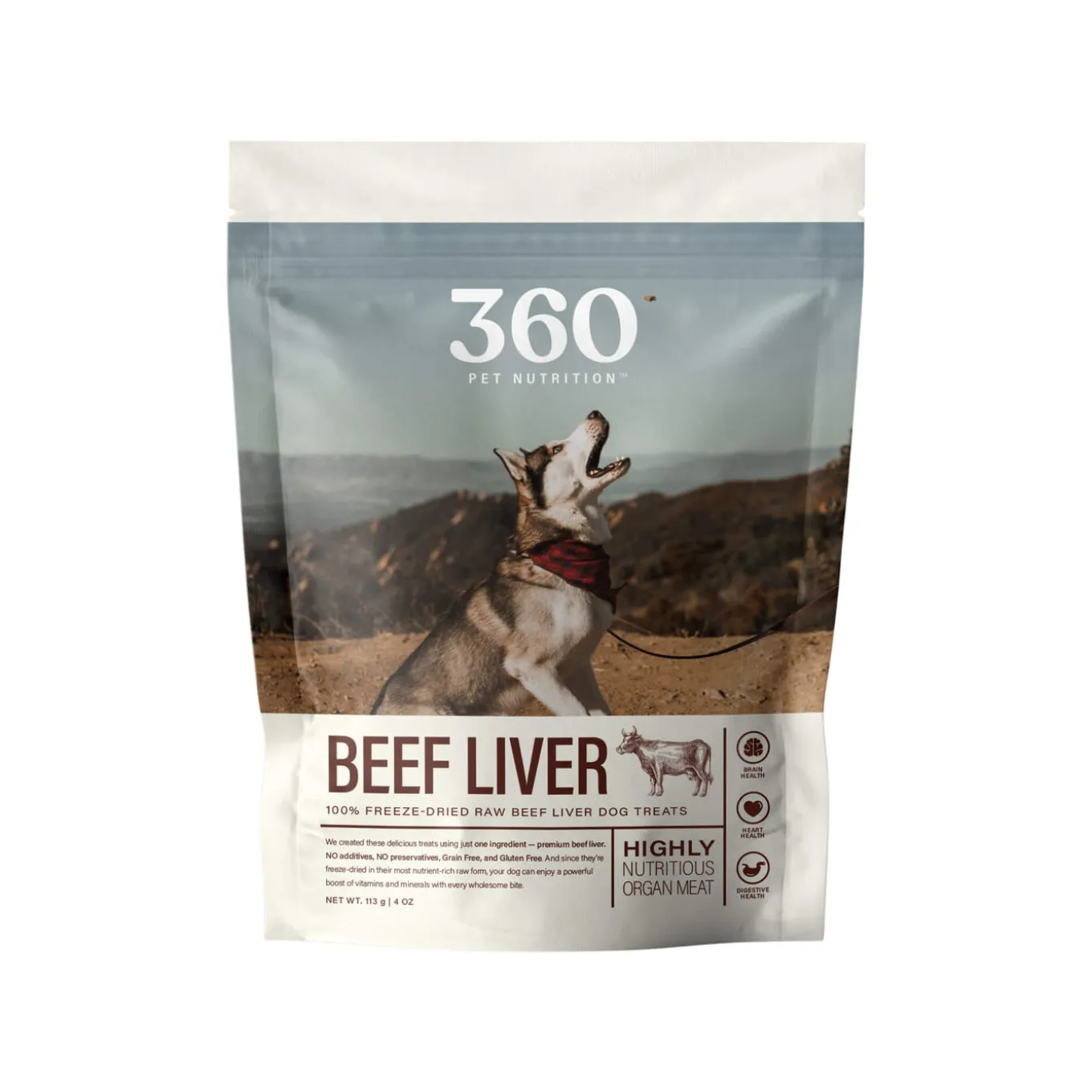 360 Pet Nutrition Freeze Dried Liver Treats for Dogs