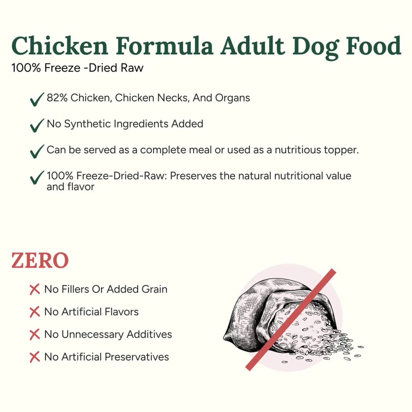 360 Pet Nutrition Freeze Dried Raw Complete Meal for Dogs