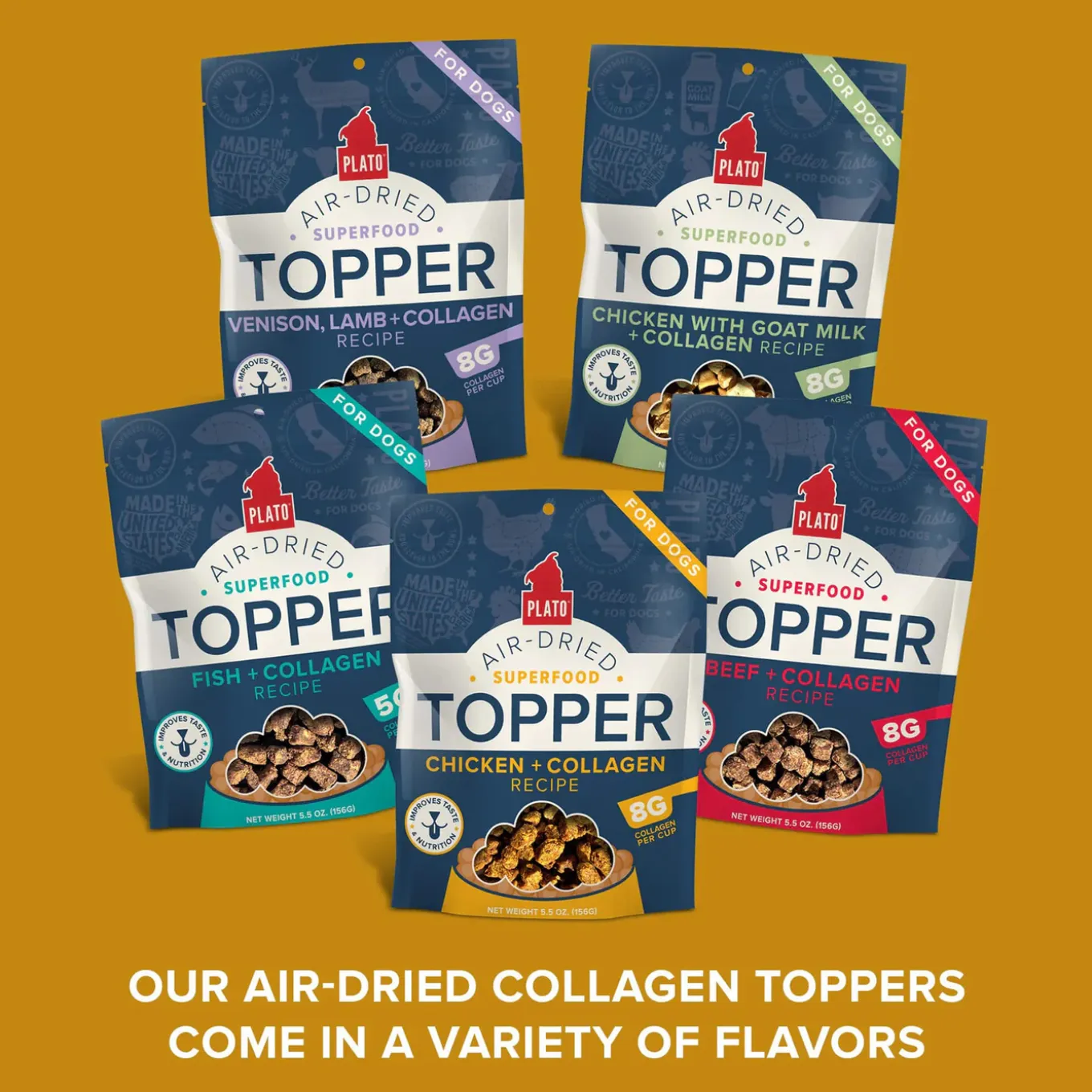 Plato Grain-Free Superfood Toppers with Collagen for Dogs