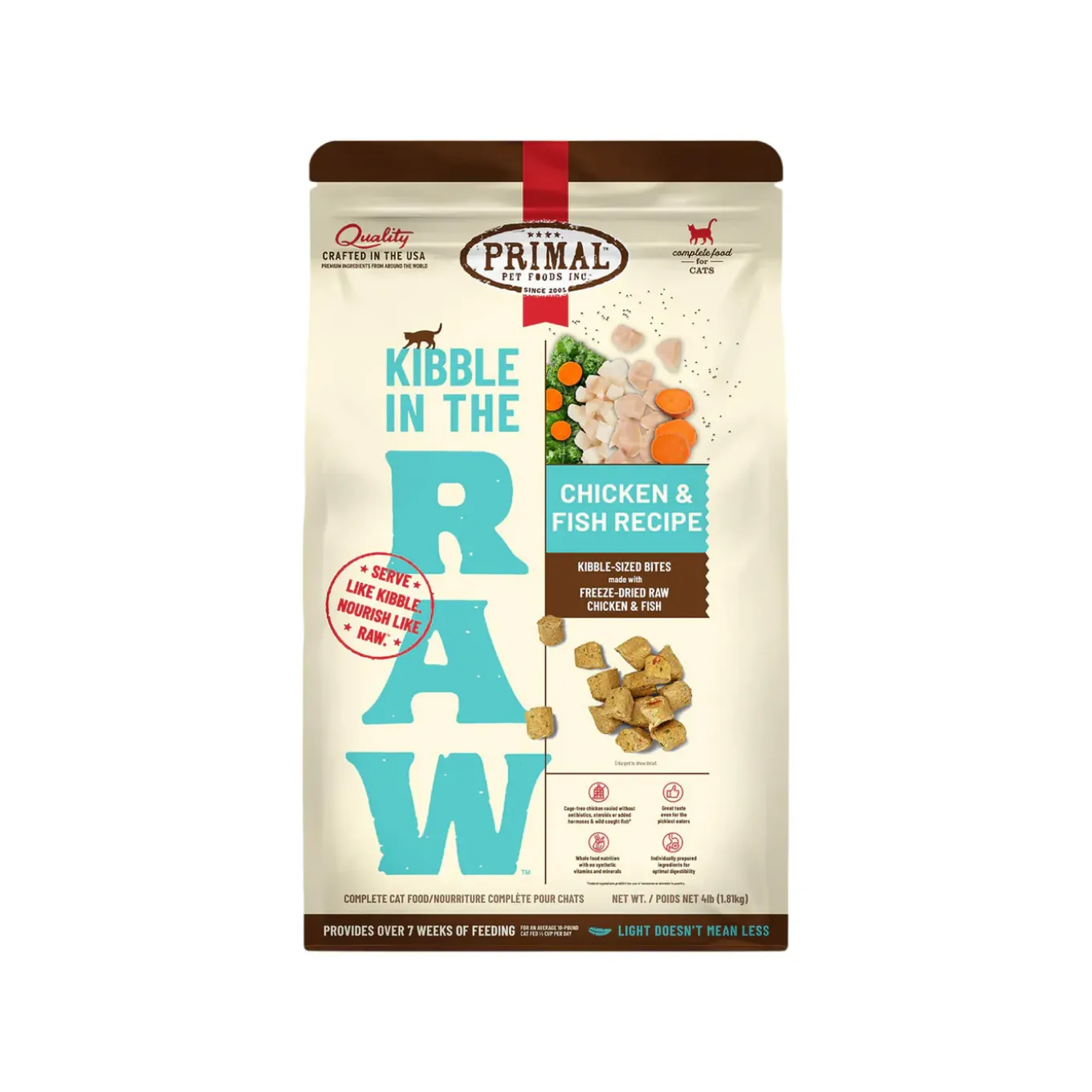 Primal Feline Kibble in the Raw Freeze-Dried Cat Food
