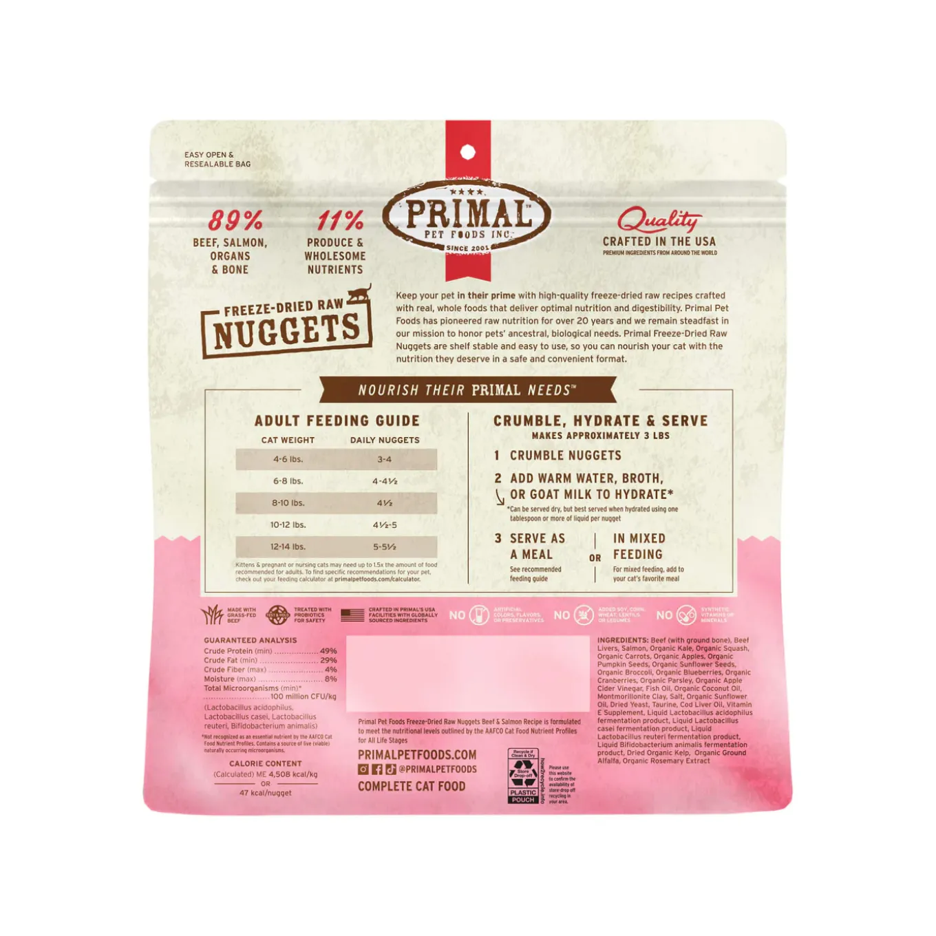 Primal Pet Foods Freeze-Dried Nuggets Cat Food
