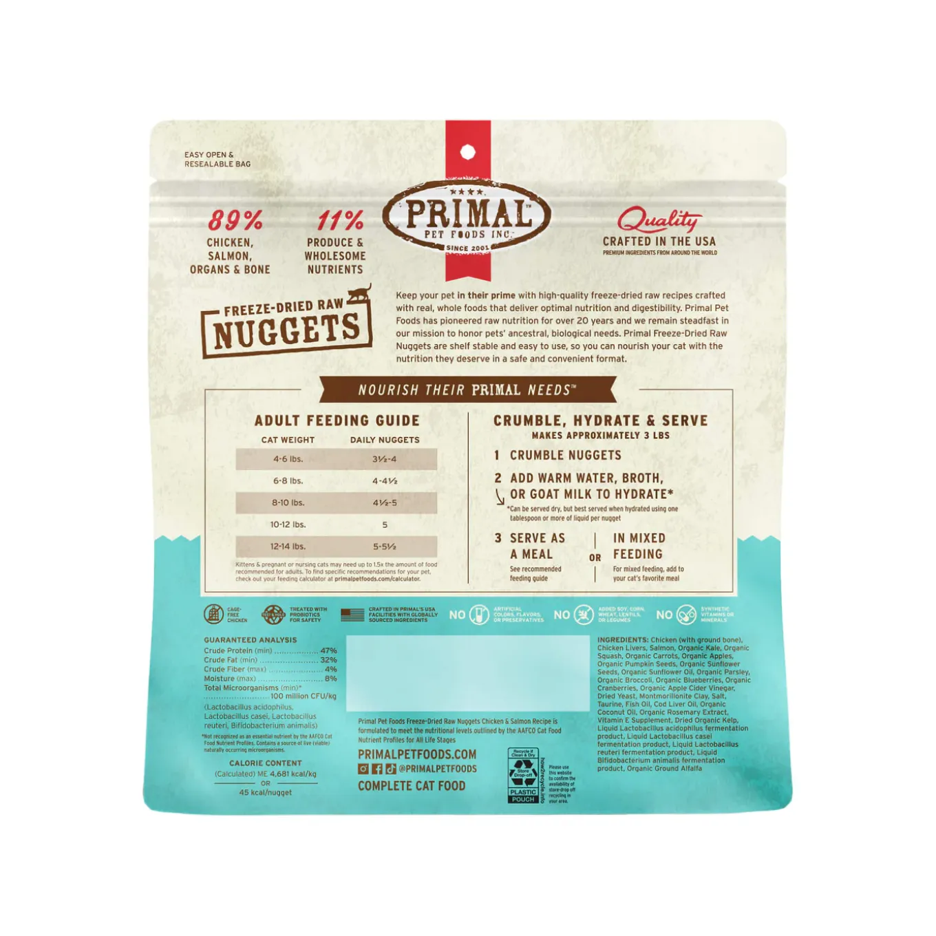 Primal Pet Foods Freeze-Dried Nuggets Cat Food