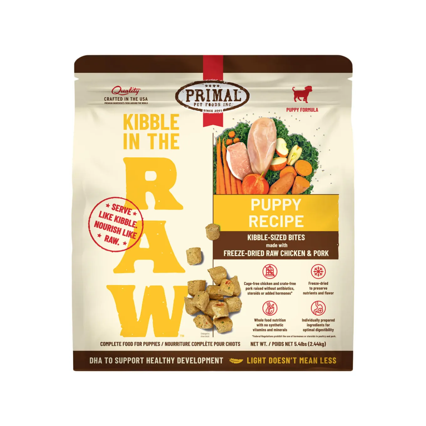 Primal Freeze-Dried Kibble in the Raw Puppy Food