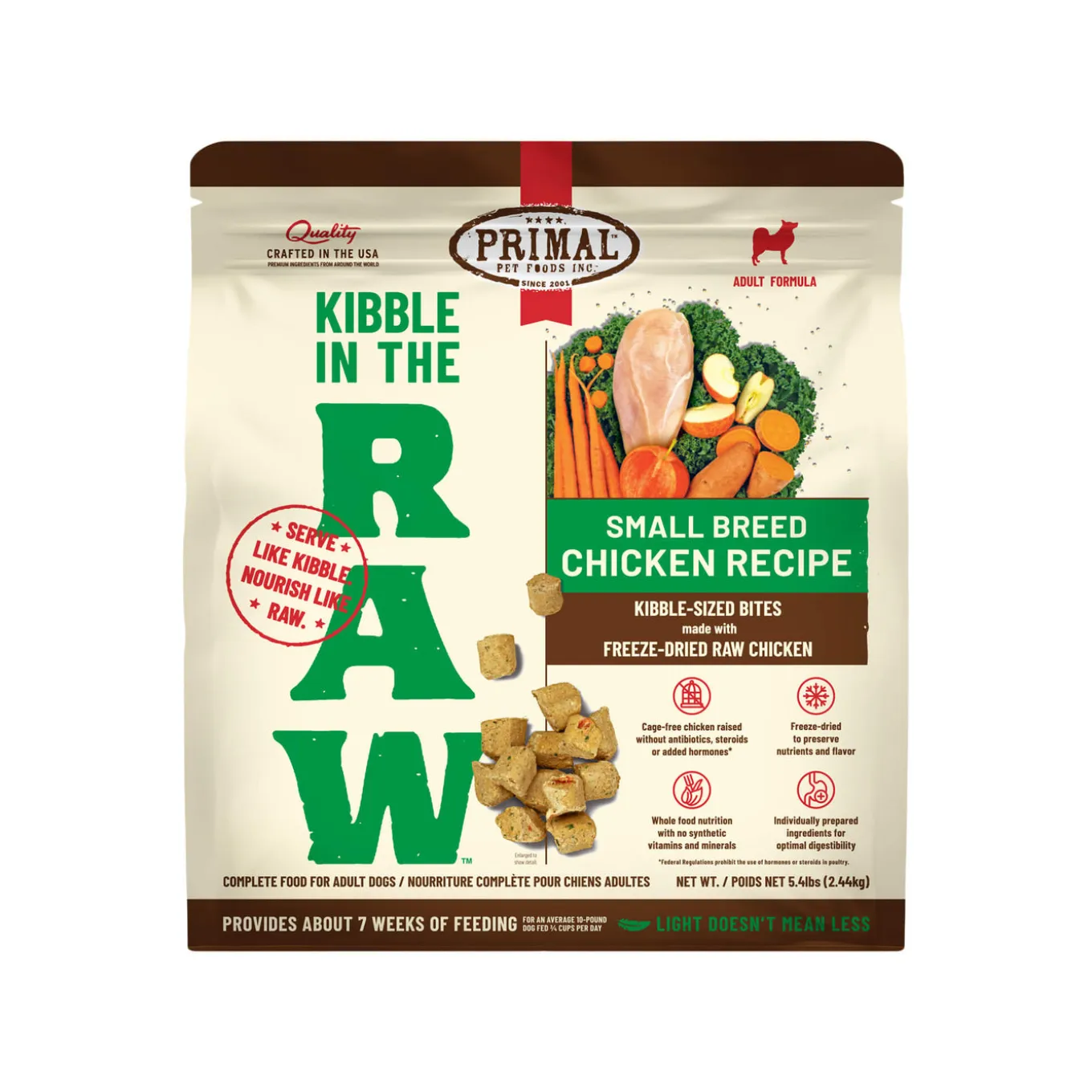 Primal Freeze-Dried Kibble in the Raw Small Breed Dog Food