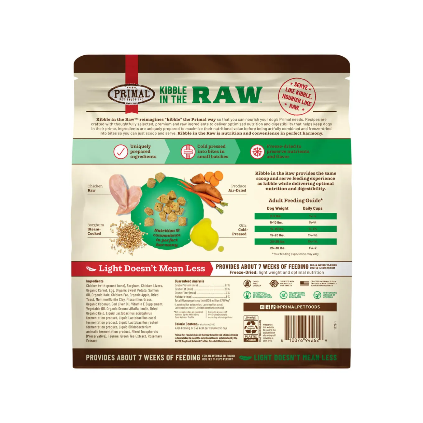 Primal Freeze-Dried Kibble in the Raw Small Breed Dog Food