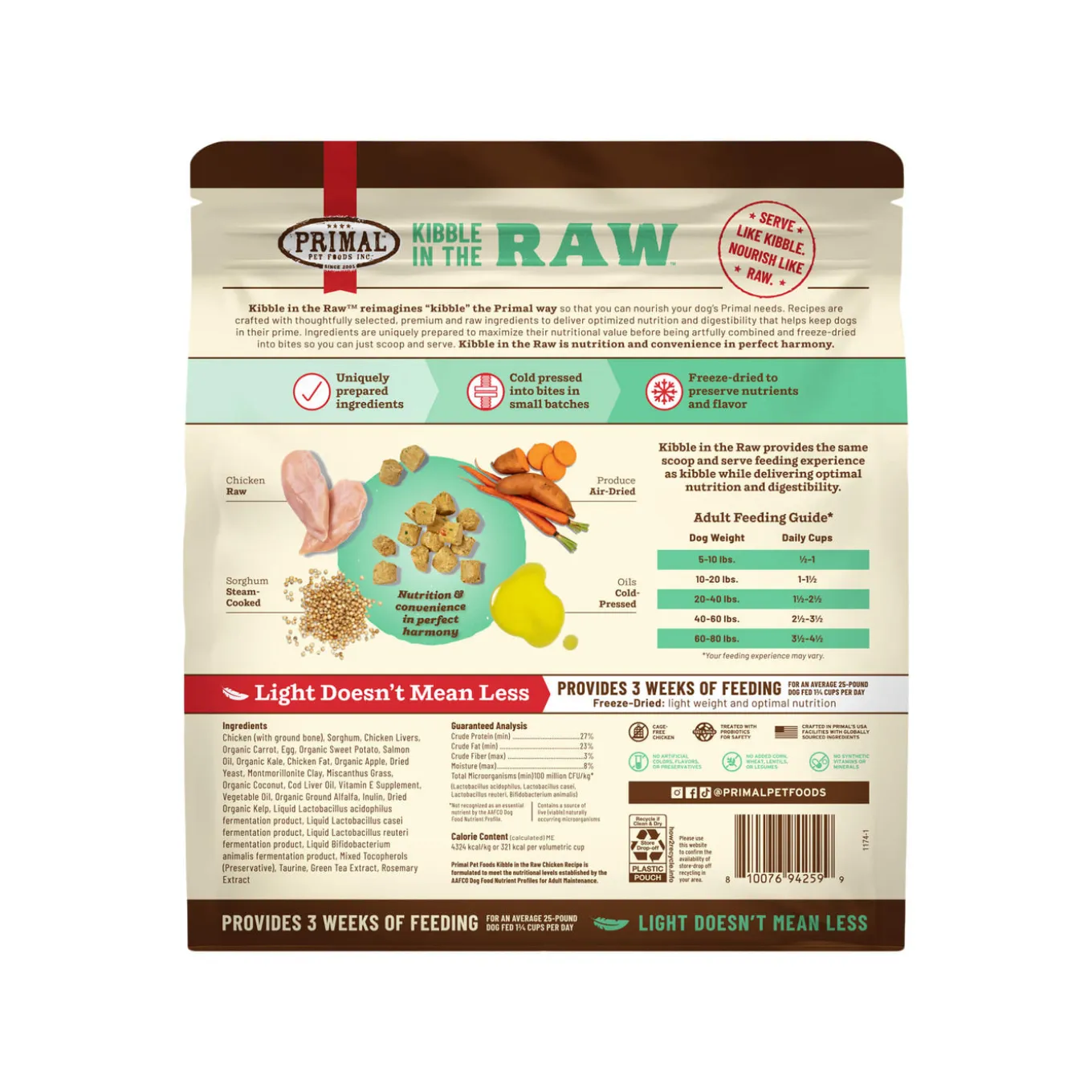 Primal Kibble in the Raw Freeze-Dried Dog Food