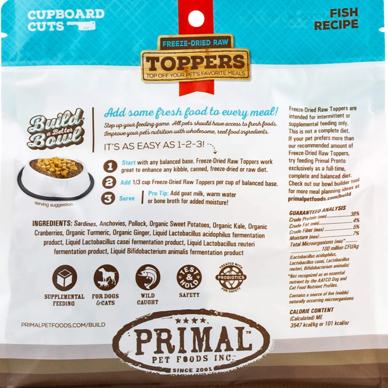 Primal Pet Foods Cupboard Cuts Freeze Dried Cat & Dog Food Topper