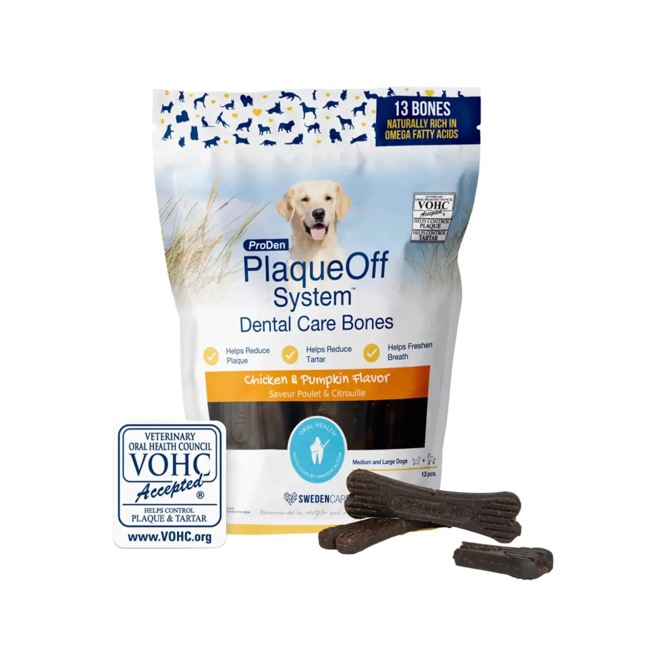 Proden PlaqueOff Dental Care Bones for Dogs