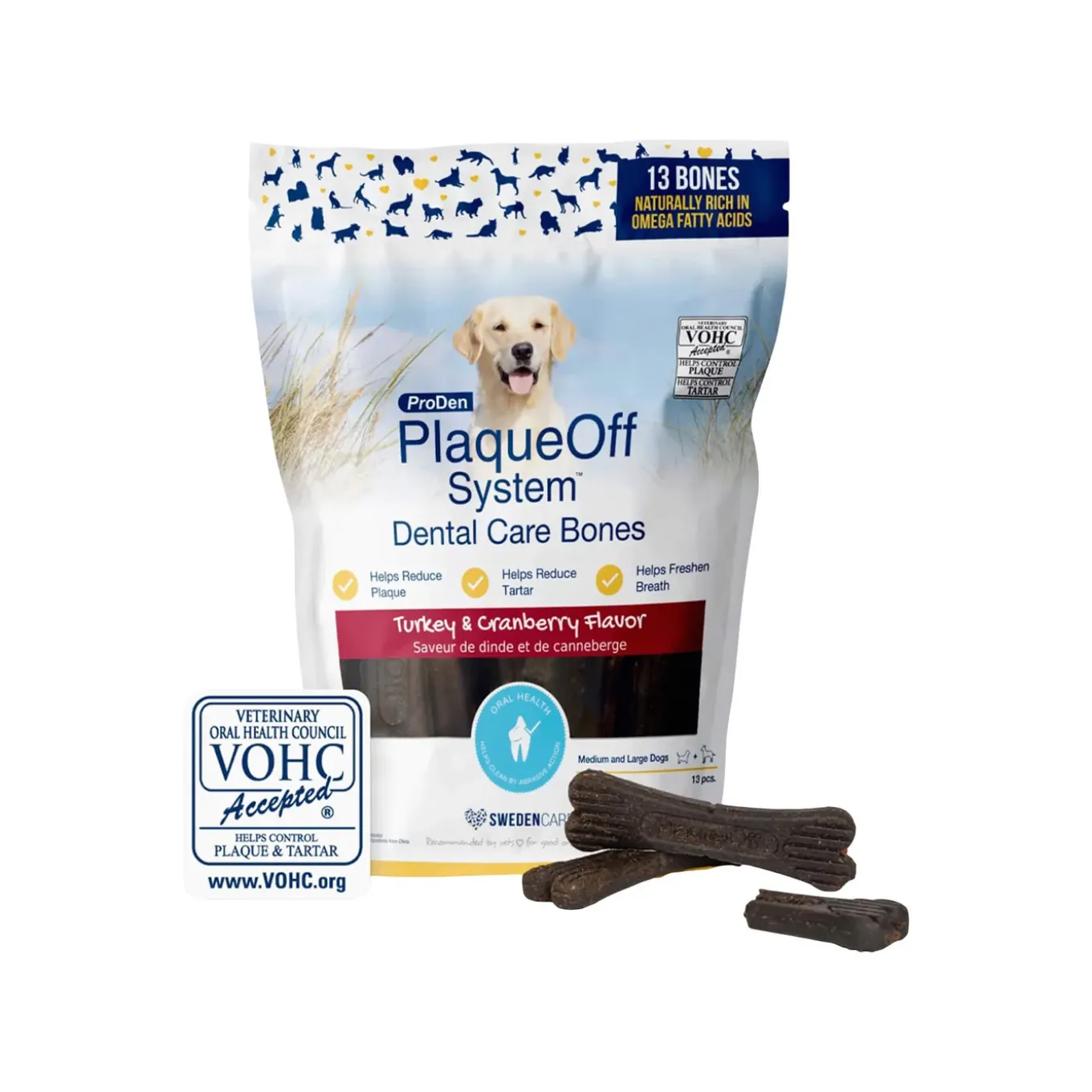 Proden PlaqueOff Dental Care Bones for Dogs