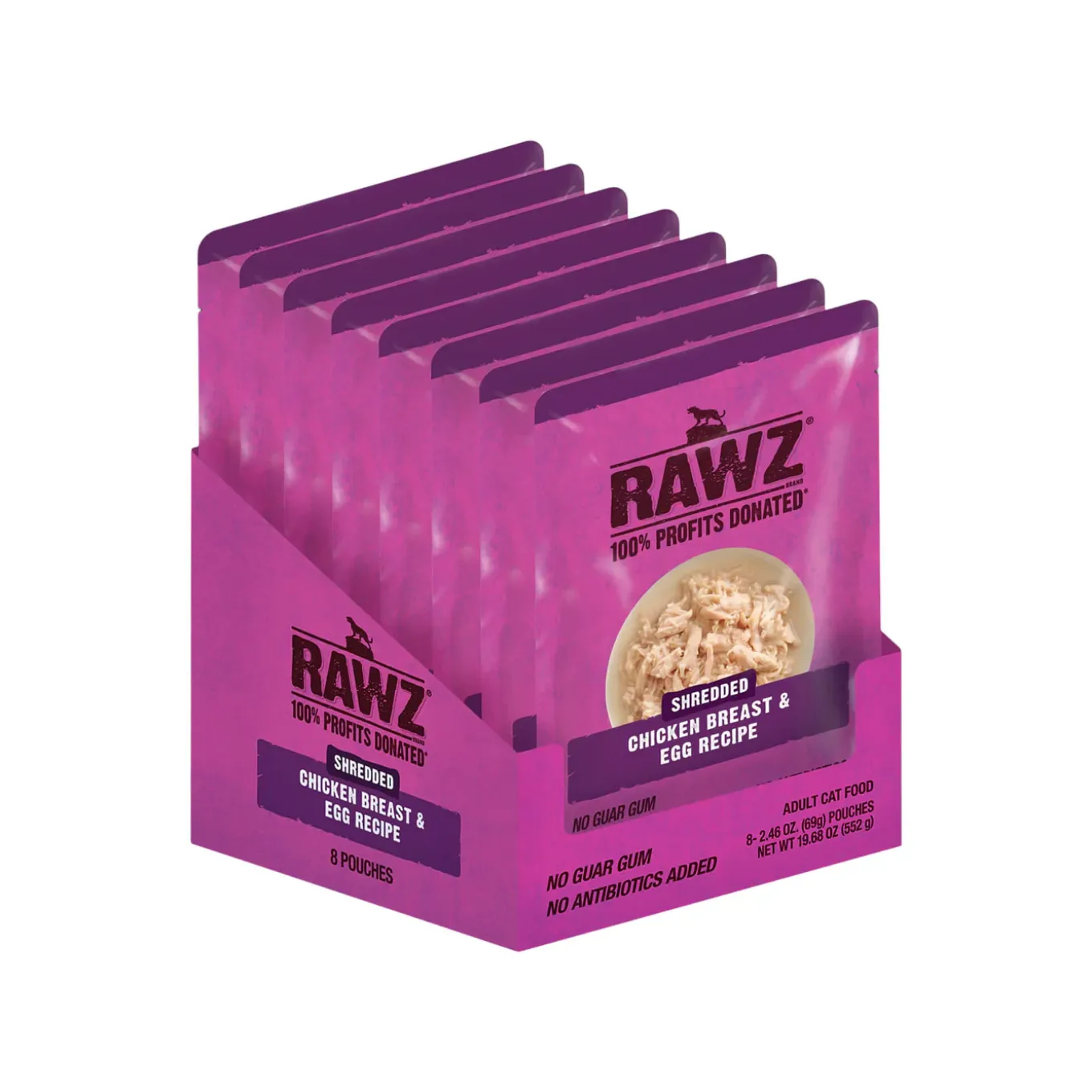 RAWZ Shredded Grain Free Wet Cat Food Pouches