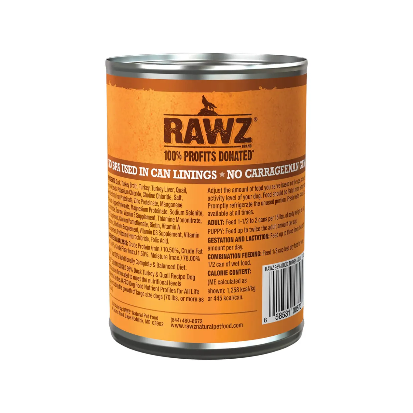 RAWZ 96% High Meat Formula Wet Dog Food