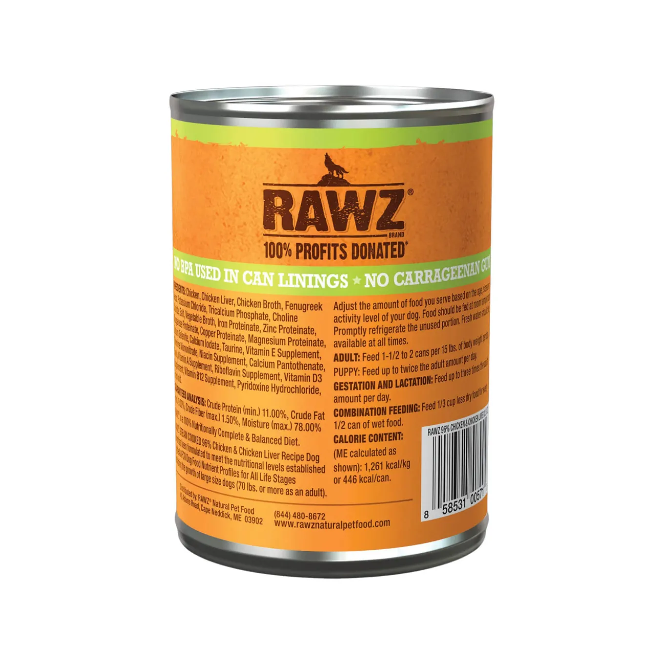 RAWZ 96% High Meat Formula Wet Dog Food