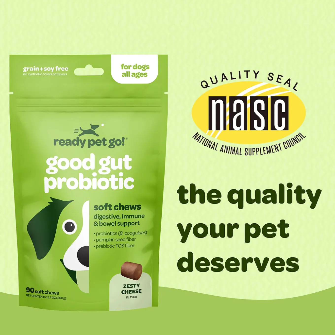 Ready Pet Go! Good Gut Probiotic Supplement for Dogs