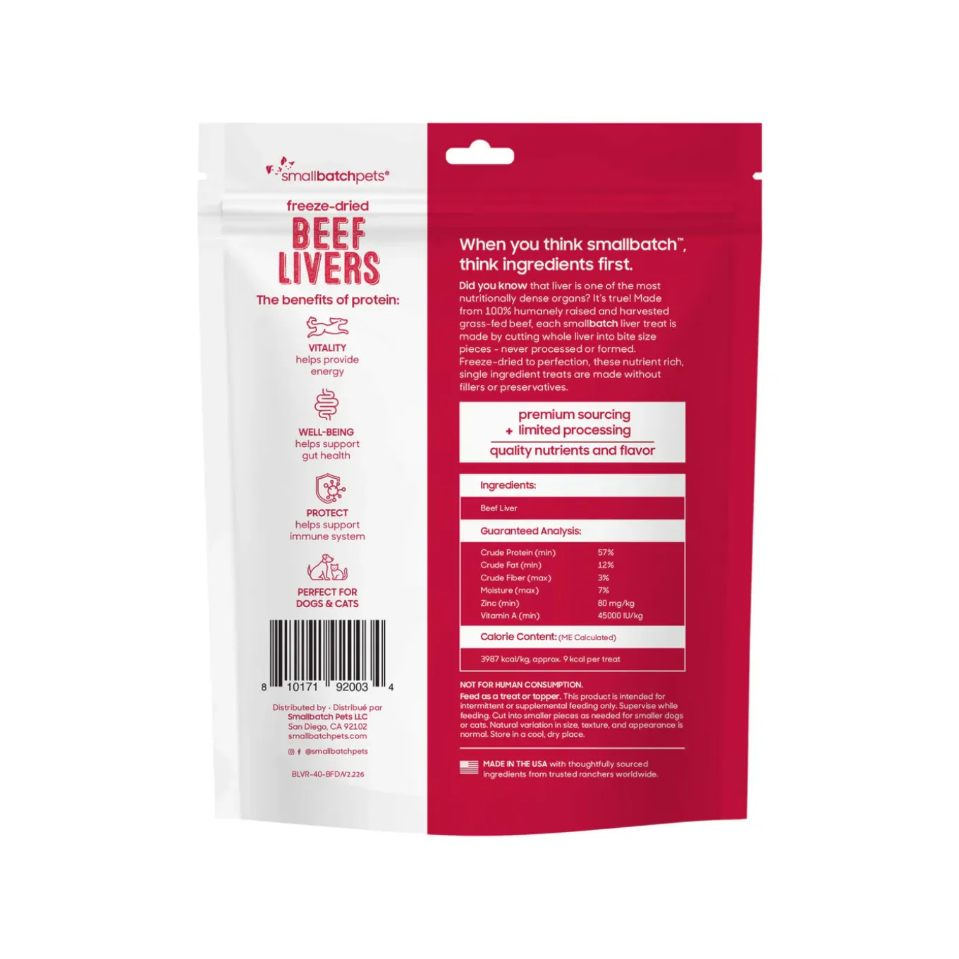 SmallBatch Freeze Dried Liver Treats for Dogs & Cats