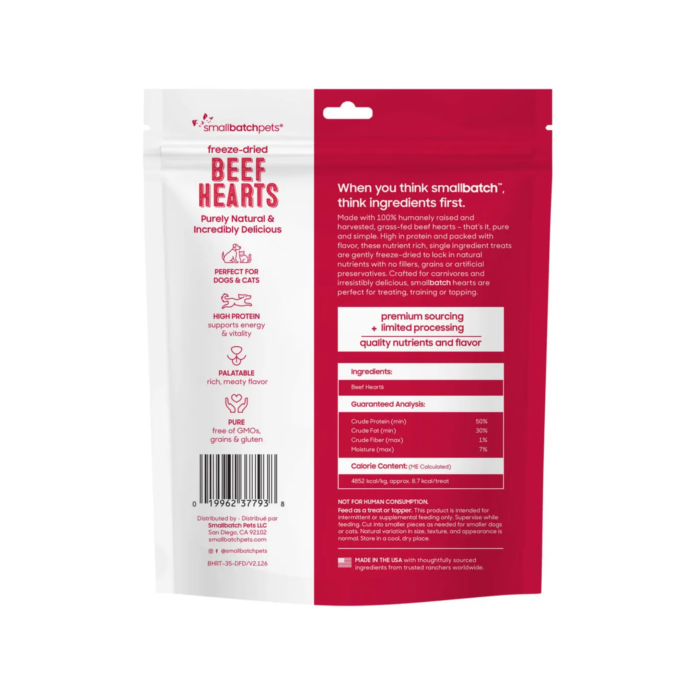 SmallBatch Freeze Dried Heart Treats