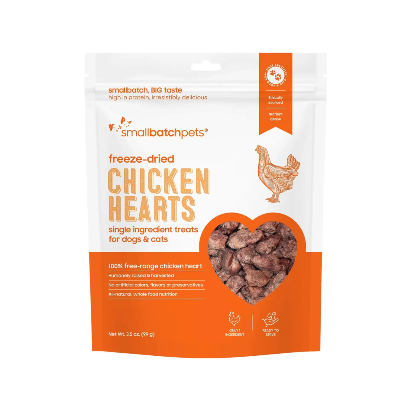 SmallBatch Freeze Dried Heart Treats