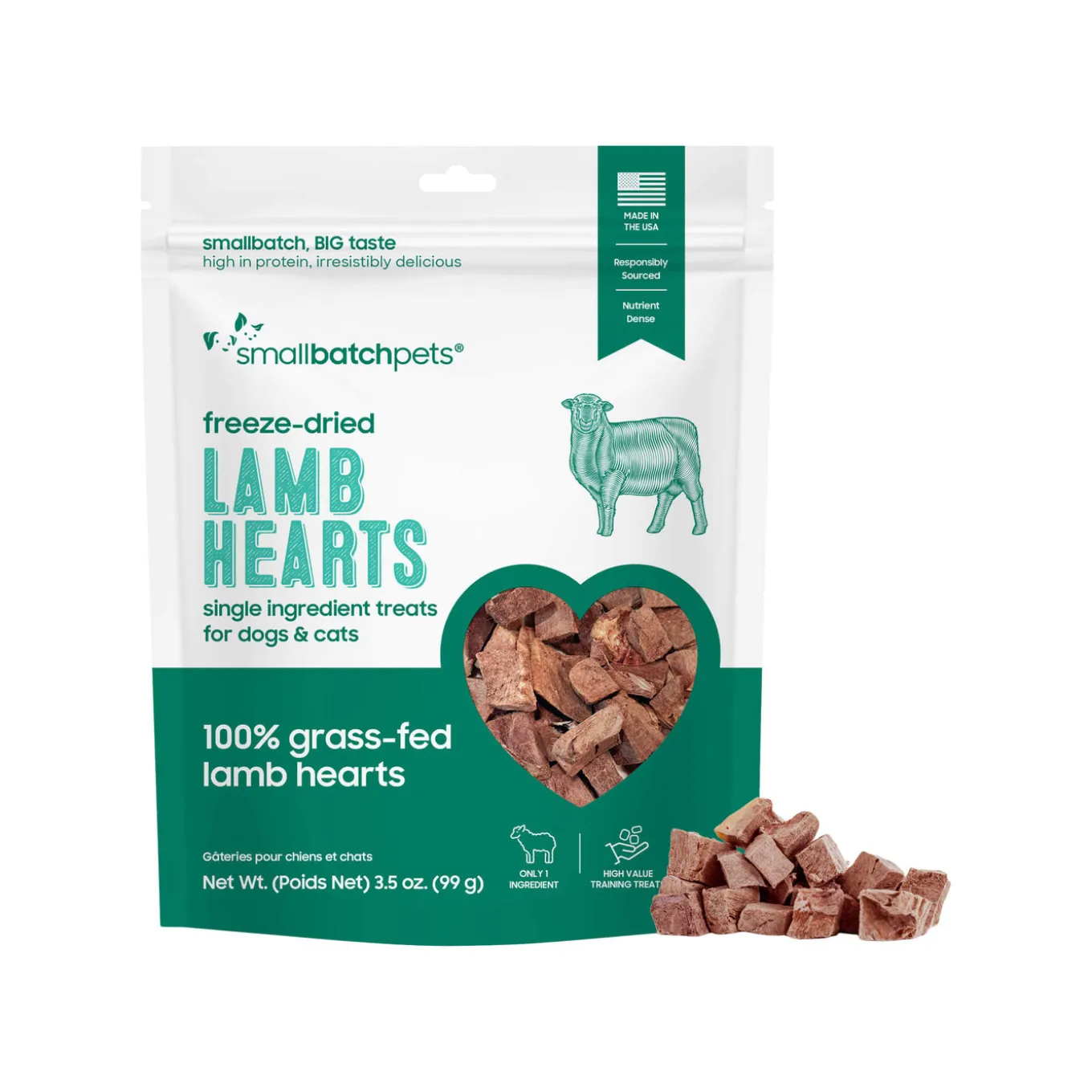 SmallBatch Freeze Dried Heart Treats
