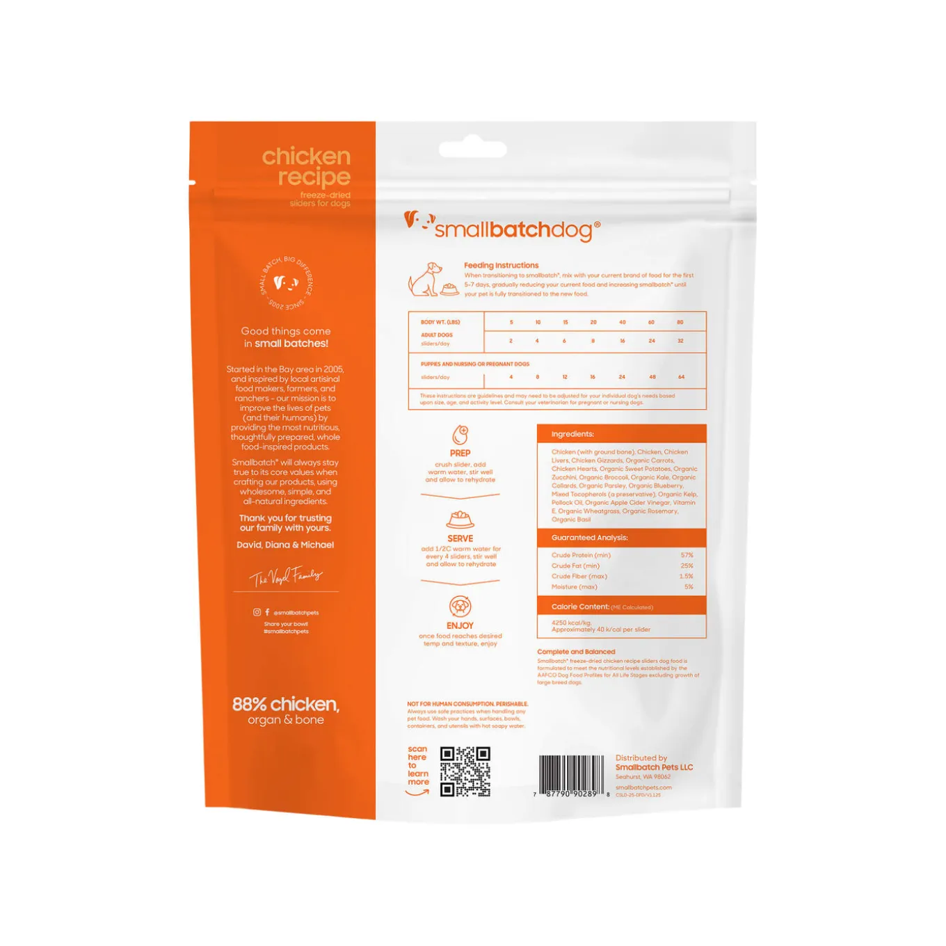 SmallBatch Sliders Freeze Dried Raw Dog Food