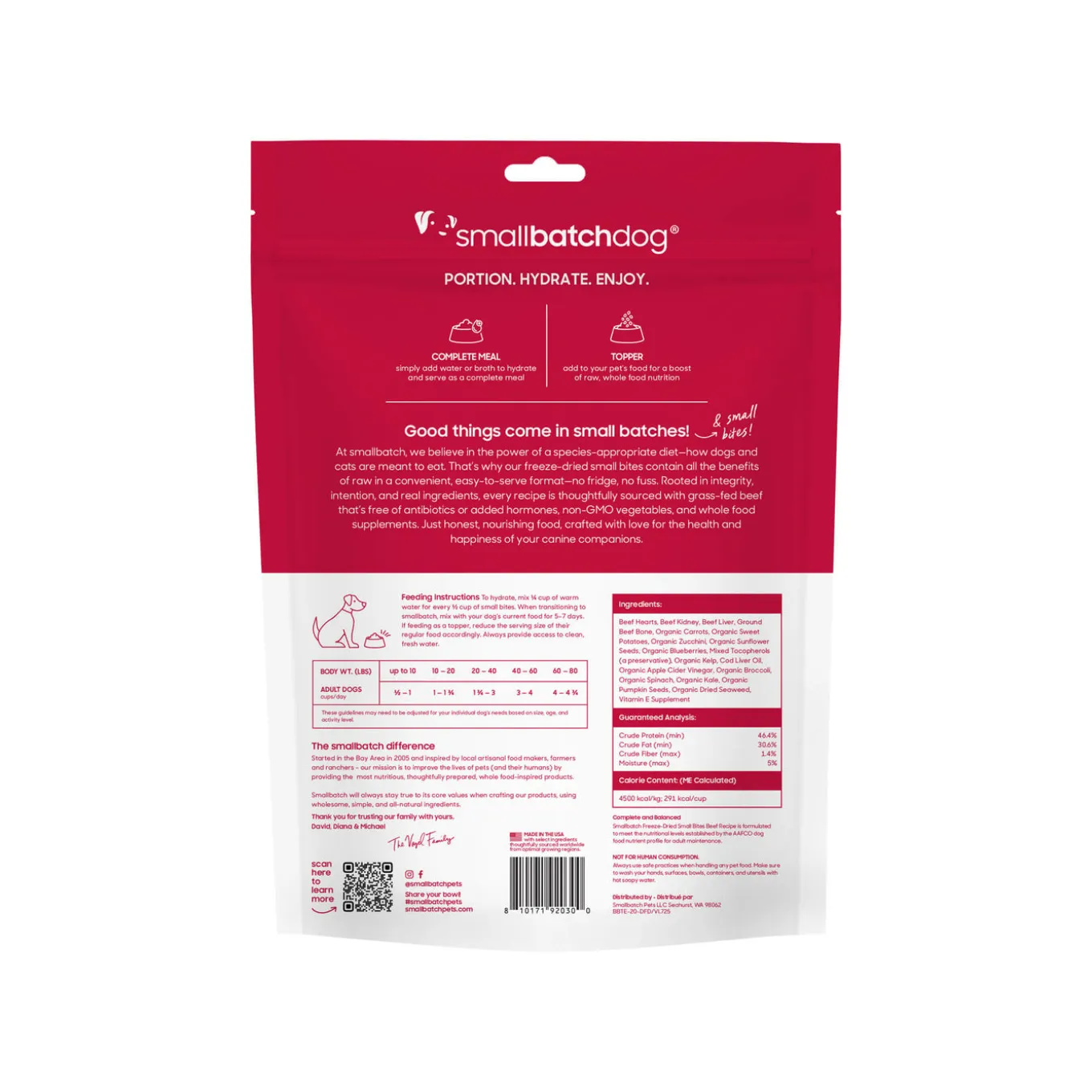 SmallBatch Small Bites Freeze Dried Dog Food