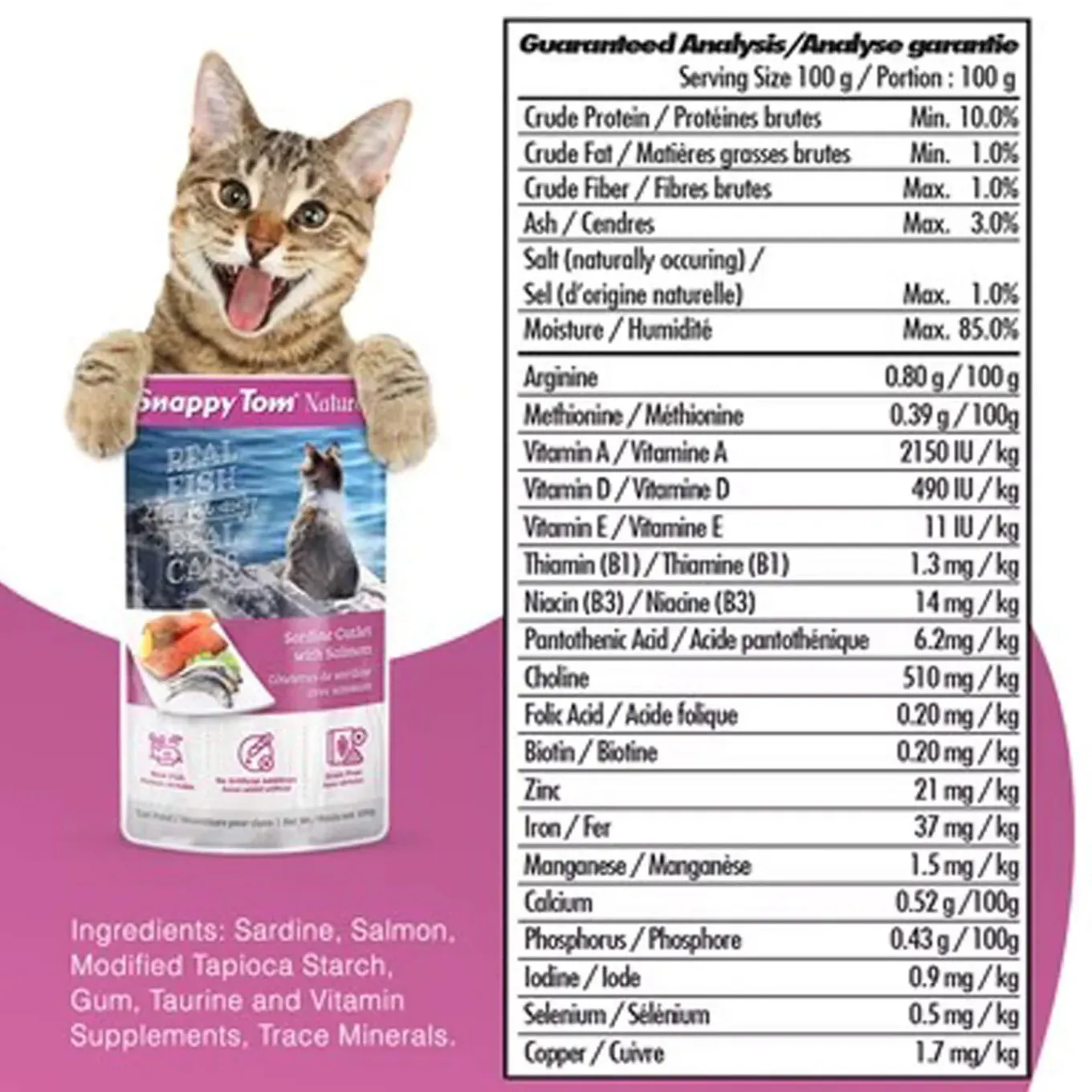 Snappy Tom Naturals Grain Free Wet Cat Food Stew Pouches
