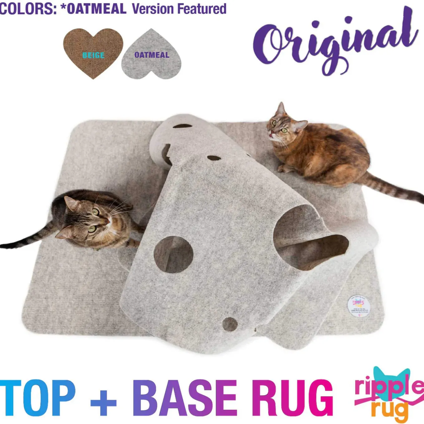 SnugglyCat Ripple Rug Interactive Dual Layer Play Mat for Cats